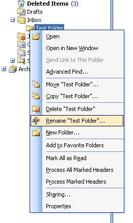 Click the arrow next to the Folder contains box, and select Mail and Post Items from the drop-down menu. 5. In the folder list box, select Inbox. 6. Click OK.