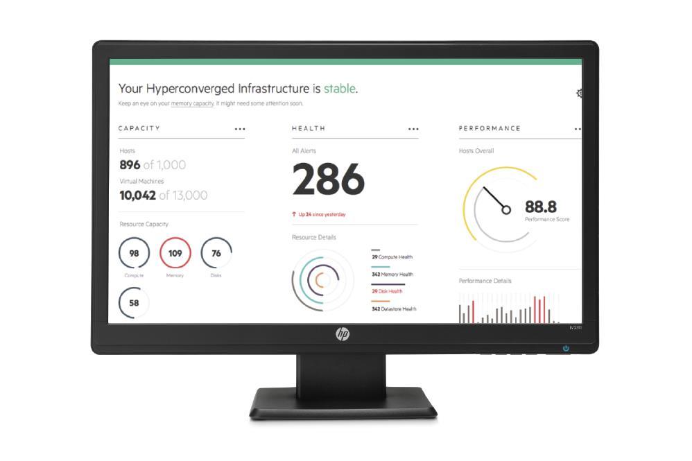 New - HPE Hyper Converged 380 user experience integrates multiple tools and automates complex tasks Set up: easy, self-guided customer setup Install it