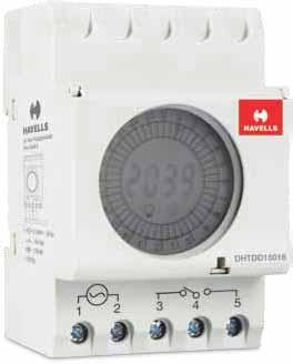 Switching Capacity at 250 VAC, cos = 1 16 A Programmable Time Switch 24 Hour switch an electrical circuit ON or OFF at selected times during the day, programmed in advance.