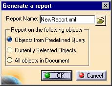 Generating a Report This task explains how to generate a report listing values of selected properties. Before you do this you need to define the report format.