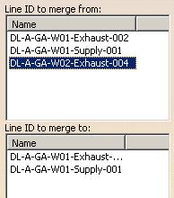 2. Select the line ID you want to merge. All members that belong to that line ID will be selected. The lower field will display the line IDs to which it can be merged. 3.