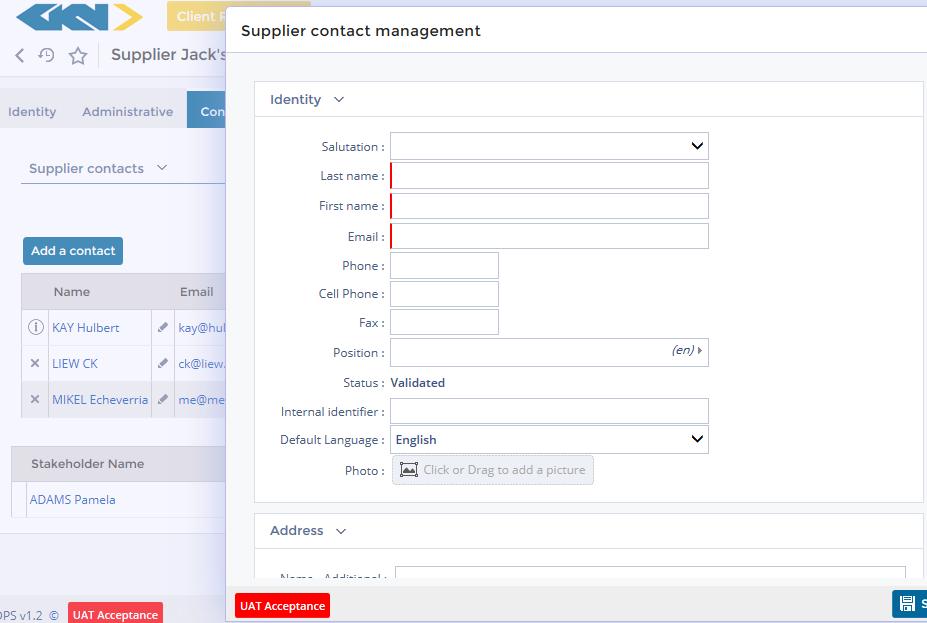 Creating additional contacts & user accounts for your company 1.