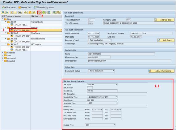 Figure 10: Extracting Data in Dialog Mode The JPK data source parameters screen area contains the parameters of the selected source.