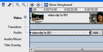 Trim Video Clip Left-click and hold trim