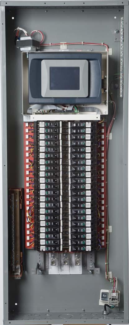 Low Voltage (Class 2) Section Line Voltage Section Figure1: Panel High and Low Voltage Sections (Panel door removed for clarity.) Note: Route leads through appropriate section only.