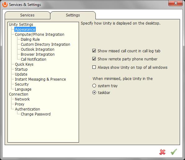 Preferences & Settings My Services My Services provides access to the features assigned to the user. For more details, please see the corresponding Feature Pack Guide.