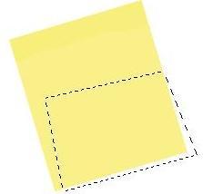Step 11: Click the Paths tool icon in the Toolbox. Move the cursor onto the image canvas and click about half down the right vertical side of the sticky pad to begin the path.