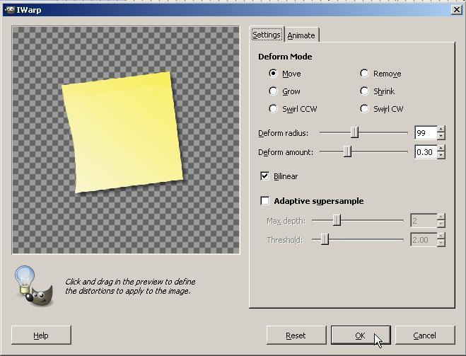 Step 13: Right click the "Sticky Pad" layer in the Layers palette and select "Merge Down" to merge the "Sticky Pad" layer and the "Shadow" layer so they become one selection.