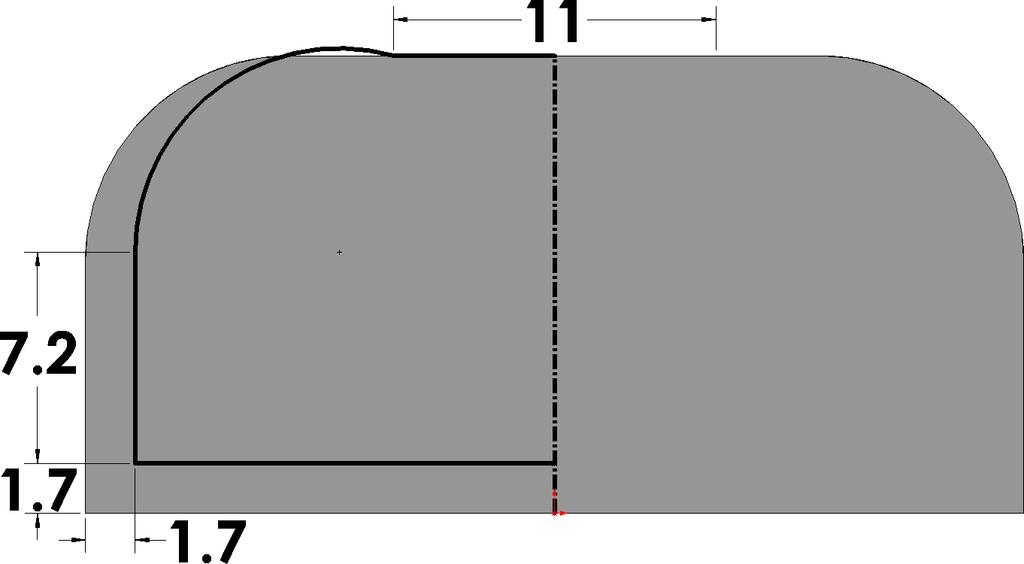Start arc at Position 1 and swing up along path shown in Fig. 25. Step 11. Right click drawing and click Select from menu to unselect Arc Tool.