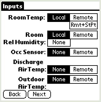 Configure cooling parameters. Configure heating parameters. Configure T7350 outputs. Configure fan control.