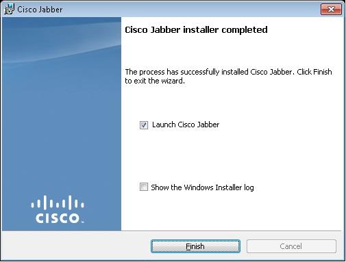 Once Jabber is installed and