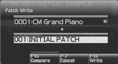 The Basics of Using the Fantom-G Live Saving the settings you ve made When you ve created an original patch, you need to