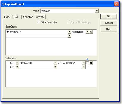 Introduction Fields, sort order and selections can be applied to the resource view and in the job view.