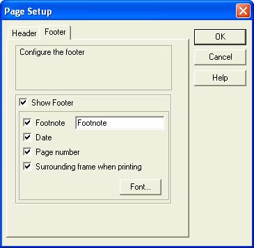 The Retain Report Writer Define report footer details as follows: Show footer - show or hide the whole footer. Footnote - show or hide the report footnote and type a footnote for the report.