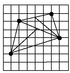 After the lower curve is removed a triangulation of the constrained grid points is constructed The vertices of the grid points that fall on the lines of triangulation are positioned in 3D space