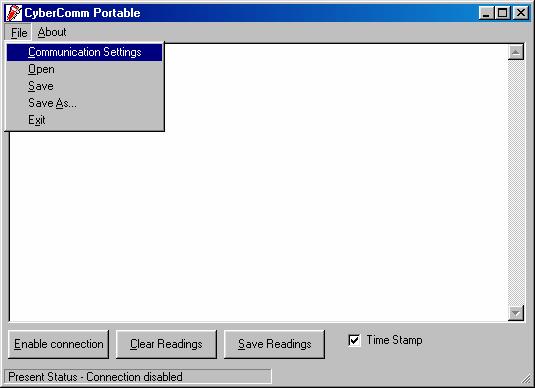 Figure 56: Under File Menu setting, you can change various parameters. Under ABOUT menu, details of Eutech Instruments' contact information, email address and updates are shown. 10.3.