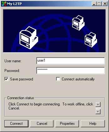 Setup Scripts for L2TP/IPSec on Windows 2000 or XP Figure 4-3. My L2TP Connection Window Step 8.