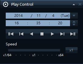 Select a time for starting at Play control panel or select a start point from recording table.