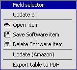 10.4. Using the right-click menu to edit items All actions in the table are available from the right-click menu.
