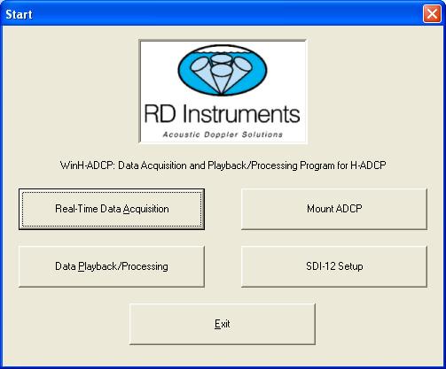 Channel Master SDI-12 Setup 2.1 Configure the Channel Master Use the following steps to verify that the Channel Master is setup correctly. a. Start WinH-ADCP. On the Start Wizard, click Mount ADCP. b.