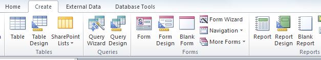 Creating Queries in Access To create a query: Select the Create tab Pick Query Design Select the tables to include