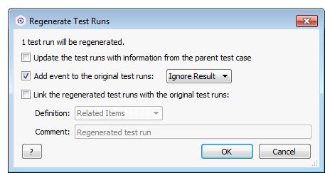 Make sure you move the original, failed test runs to a state that differentiates them from test runs that have not been regenerated.