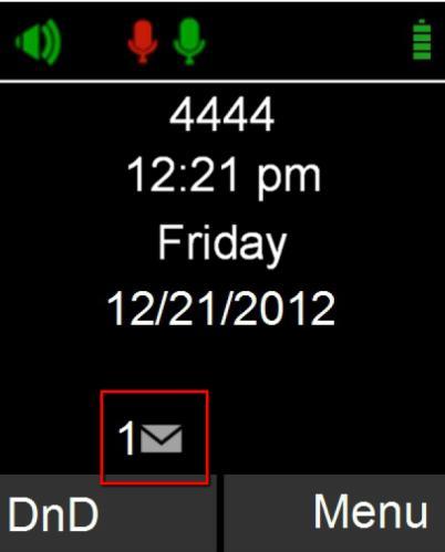 Voice mail: Alerts for new voice mails will pop up on the home screen together with a message count indicator (switch