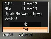 4 A firmware update dialog will be displayed.