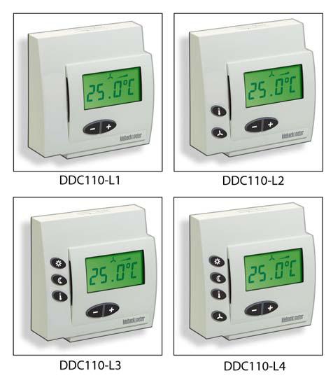 Application The technolon Room Modules DDC110-L1, DDC110-L2, DDC110-L3 and DDC110-L4 are employed in the singleroom control of the LON network as Single Room Control or as room displays and service