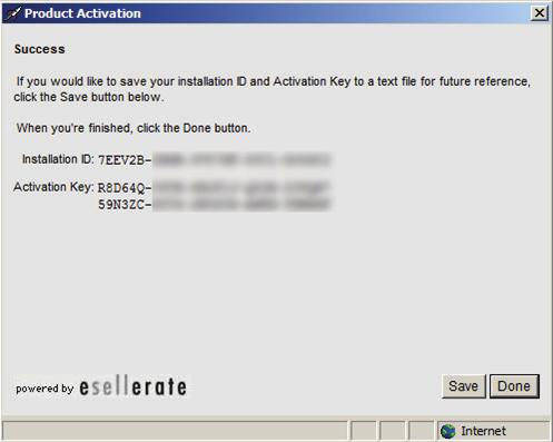 Activation URL in a web browser. 7.
