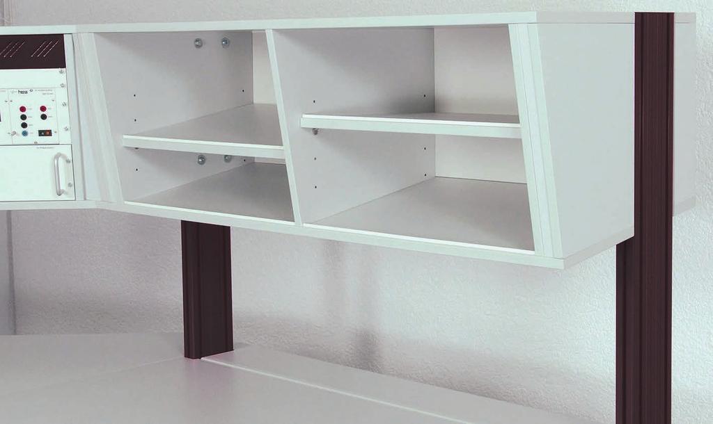 With intermediate walls and mm hole line. Height adjustable shelf boards for the rack compartments (tilt adjustable). PROFI Shelf Rack with Tilted Front 4. BB A.