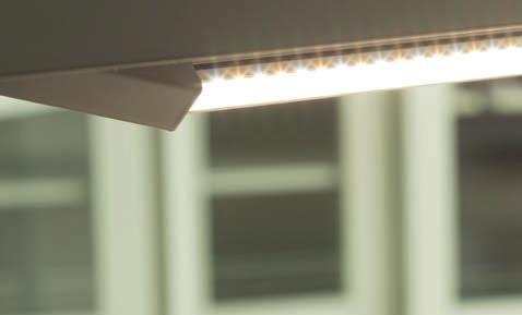 . PROFI SET-UPS AND RACKS PROFI LED WORKSTATION LAMP PR (PREMIUM) Slim design made of anodized aluminium profi le with integrated optics, thus optimal for installation at shelves and racks.