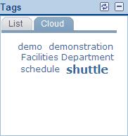 Chapter 5 Working in Collaborative Workspaces Cloud Select to view the tag cloud for all public tags used within the workspace. Public Select to edit your public tags for the workspace itself.