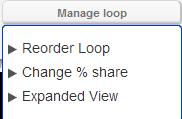 Manage Loop When messages and sub loops have been added to a loop, it is possible to then manage playback order and the share of the loop that each message will have.