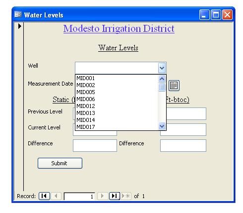 Built-in QA/QC Functionality The DMS was constructed using some built-in MS Access QA/QC functionality including drop-down menus and validation rules.
