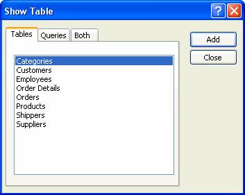 Table in which field is located Figure 2-12 A check mark means the field will be displayed in the query results. Sort order goes here. Criterion goes here.