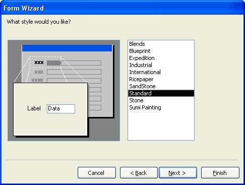 Figure 2-20 Figure 2-21 Figure 2-23 Figure 2-22 Forms icon You will usually want to use the Form Wizard to create your forms.