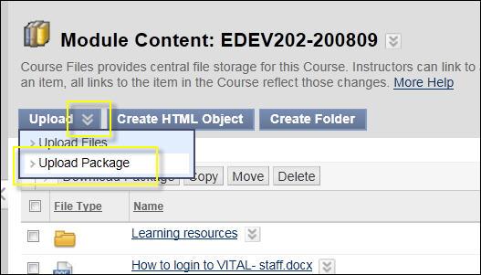 Blackboard does not always add all package and zipped files automatically into a new sub-folder.) 1.