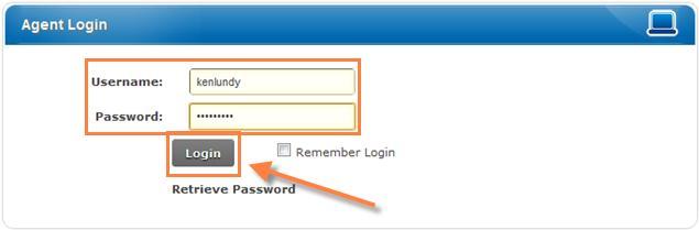 Home Page Agent Login 1) Use your browser to navigate to http://dugansagents.