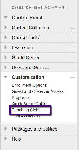 Customizing Your Course Site Modifying Course Homepage By default, the entry point to courses is the Announcements or Homepage. Instructors can also set a different page as the course page.