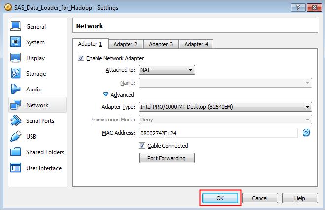 20 Chapter 3 / Set Up the vapp Using Oracle VM VirtualBox 15 Make sure the SAS Data Loader for Hadoop vapp is selected in the VirtualBox user interface, and then click Start.