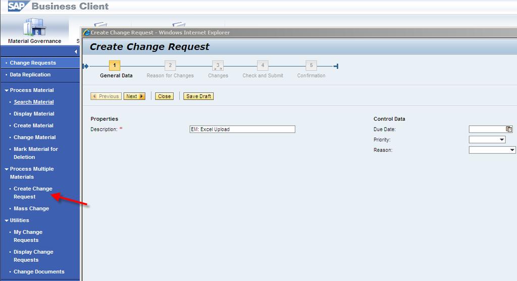 5.2.2 Create Mass Change Request To