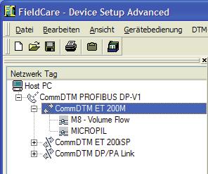 CommDTM ET 200M PACTware FieldCare FieldMate.
