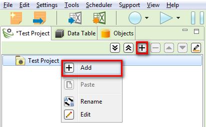 3.2.2 Steps to Add & Manage Test Suite under Test Project 3.2.2.1 Add a New Test Suite Select the Test Project as created in Step 3.