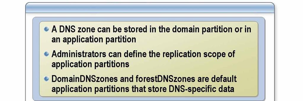 Module 5: Integrating Domain Name System and Active Directory 7 DNS and Active Directory Partitions *****************************ILLEGAL FOR NON-TRAINER USE****************************** Introduction