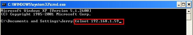 Telnet IP Power 9258 HP can be controlled by using Telnet. To use Telnet: 1.) Open Command Prompt in windows. 2.) Type telnet and the IP address of your device 3.