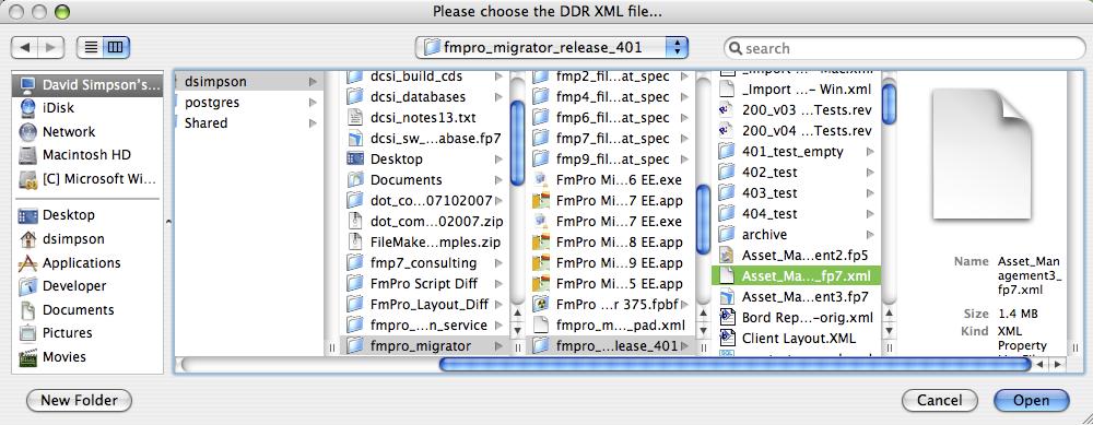 Step 4 - Select DDR XML File The relationships will be imported from the Database Design Report (DDR XML) file and added to the list of relationships on the Relationships tab.