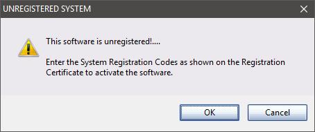 Click on Register System and enter the Registration Information EXACTLY as shown on the enclosed TRIMS Software Registration Certificate.