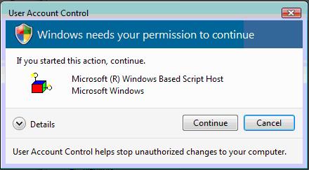 Vista, Win 7, 8, or 10 - If the AutoPlay screen is displayed, click on Run wscript.exe to begin the installation. 4.