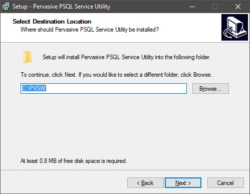 PERVASIVE PSQL (DATABASE) SERVICE INSTALLATION NEW INSTALLATIONS ONLY The Pervasive